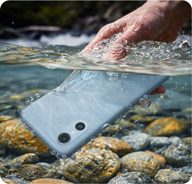 水辺で使える防水性能のイメージ