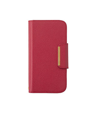 らくらくスマートフォン F-53E レザーフリップケース＜レッド＞