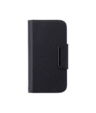 らくらくスマートフォン F-53E レザーフリップケース＜ブラック＞
