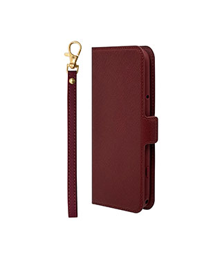 らくらくスマートフォン F-53E スタンドレザーフリップケース＜レッド＞