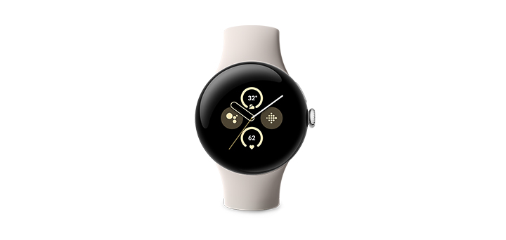 Google Pixel Watch 2 Polished Silver アルミケース Porcelain アクティブ バンド