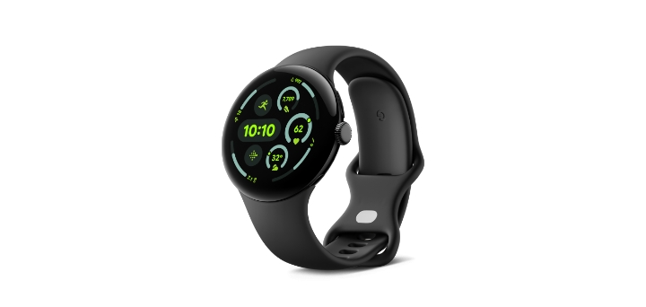 Google Pixel Watch 3 45mm Matte Black アルミケース/Obsidian アクティブ バンド