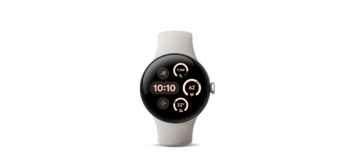 Google Pixel Watch 3 41mm Polished Silver アルミケース／Porcelain アクティブ バンド