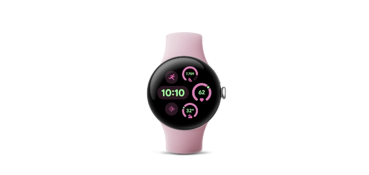 Google Pixel Watch 3 41mm Polished Silver アルミケース／Rose Quartz アクティブ バンド