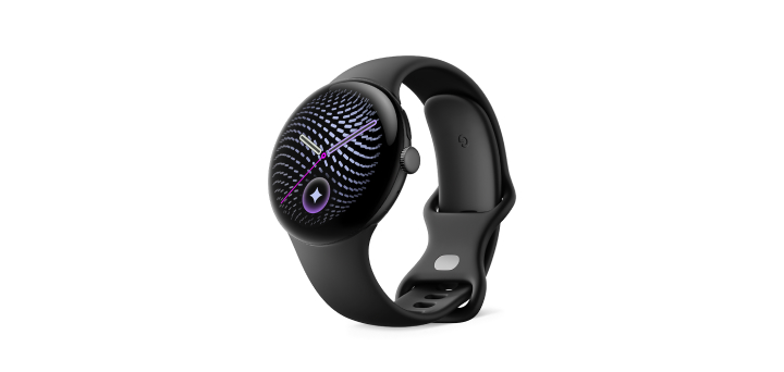 Google Pixel Watch 5（45 mm）Matte Black アルミケース／Obsidian アクティブバンド（第 2 世代） 