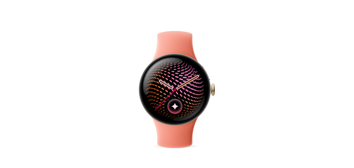 Google Pixel Watch 5（41 mm）Champagne Gold アルミケース／Canyon アクティブバンド（第 2 世代）