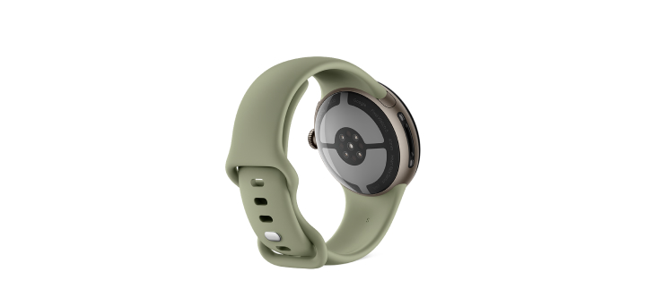 Google Pixel Watch 5（41 mm）Satin Pyrite アルミケース／Olive アクティブバンド（第 2 世代） 