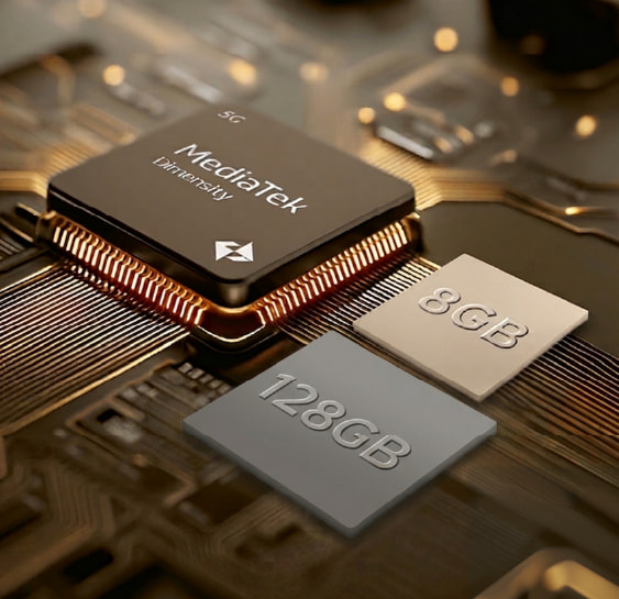 イメージ画像：8GBメモリと128GBのストレージ。