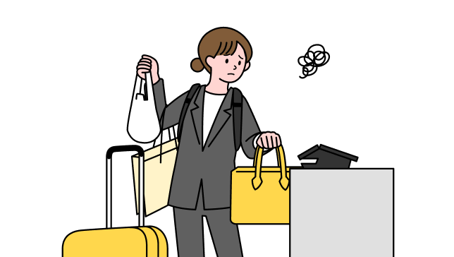 手が離せないときに…！困った様子