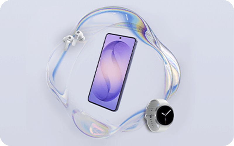 Galaxyスマートフォンと他デバイスとの連携をイメージした画像