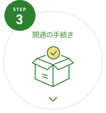 STEP3 開通の手続き