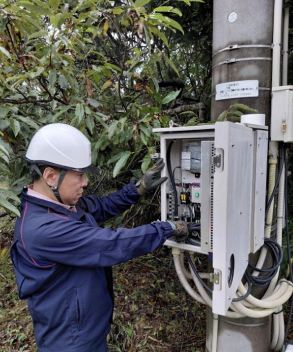 現地措置による基地局復旧作業
