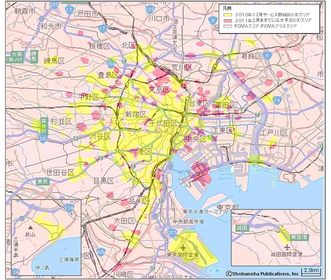 東京地区の地図