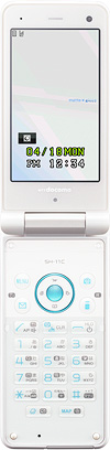 docomo STYLE series SH-11Cの写真（折りたたみ開き時）