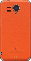 ドコモ スマートフォン F-12C　Classic Orangeの写真（背面）