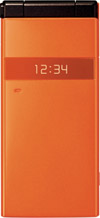 docomo STYLE series P-06C　オレンジの写真（折りたたみ閉じ時）