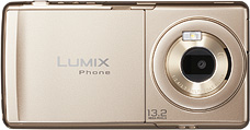 LUMIX Phone P-02D Goldの写真（背面）