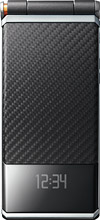ｄｏｃｏｍｏ ＳＴＹＬＥ　ｓｅｒｉｅｓ Ｆ−０４Ｄ　ＣＡＲＢＯＮ　ＢＬＡＣＫの写真（折りたたみ閉じ時）