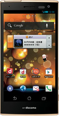 ｄｏｃｏｍｏ ｗｉｔｈ ｓｅｒｉｅｓ ＥＬＵＧＡ Ｖ Ｐ−０６Ｄ　ゴールドの写真（正面）