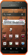 docomo NEXT series AQUOS PHONE sv SH-10D ORANGEの写真（正面）