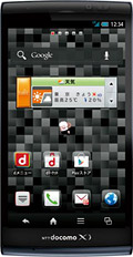 ｄｏｃｏｍｏ　ｗｉｔｈ　ｓｅｒｉｅｓ　ＡＱＵＯＳ　ＰＨＯＮＥ　ｓｉ　ＳＨ−０１Ｅ　Ｂｌａｃｋの写真（正面）