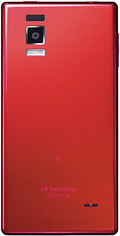 docomo NEXT series Optimus G L-01E　Redの写真（背面）