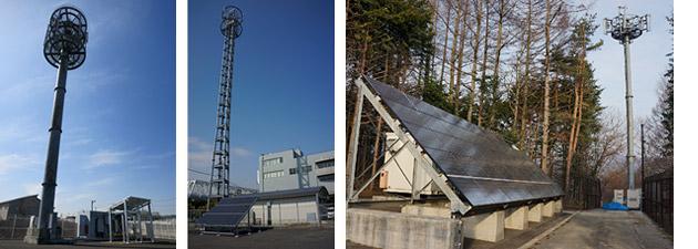 各グリーン基地局のフィールド試験局画像