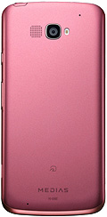 MEDIAS X N-06E　Pinkの写真（背面）