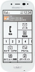 らくらくスマートフォン3　ホワイトの写真（正面）
