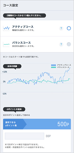 画像:コース選択画面