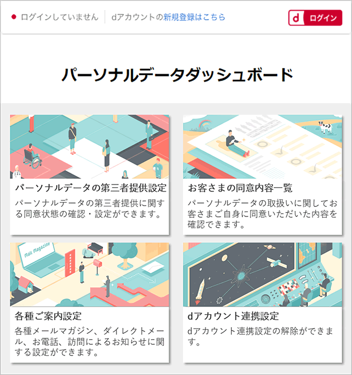 画像:お客様のパーソナルデータダッシュボード