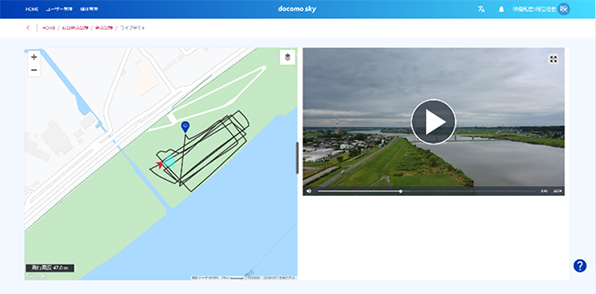 ドローンプラットフォーム「docomo sky」動画ビューワー