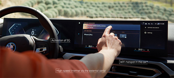 イメージ図:ドコモとBMWが日本初の5GおよびコンシューマeSIMに対応したコネクテッドカーサービスを開始