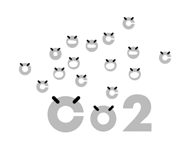 にさんかたんそん:カボニューが吸い込む二酸化炭素をイメージしたキャラクター