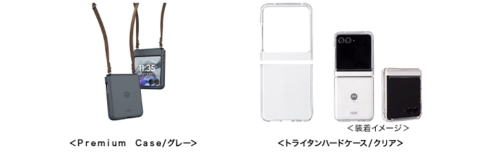 Ｐｒｅｍｉｕｍ Ｃａｓｅ／グレー トライタンハードケース／クリア 装着イメージ