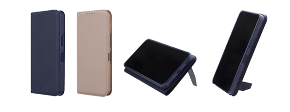 AQUOS R11 SH-51G&emsp;スタンドスマートフリップケース（ダークネイビー／ベージュ）