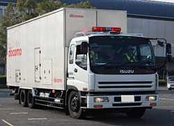 移動電源車(写真は1000KVA電源車)