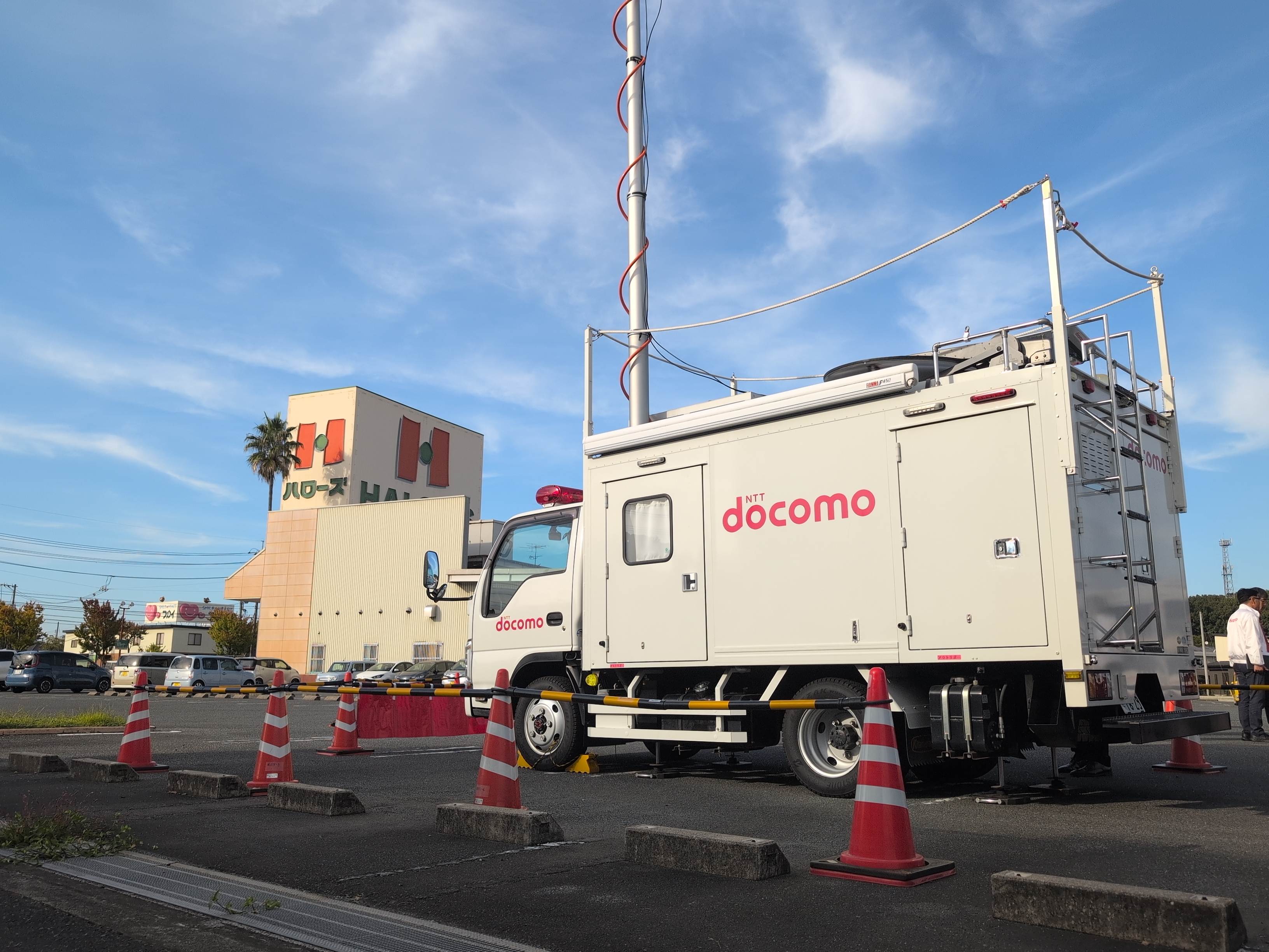 実動訓練 ハローズ羽島店駐車場 