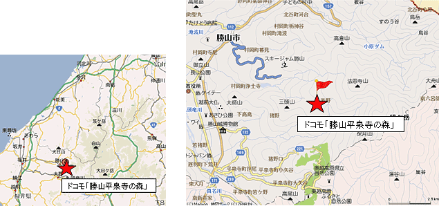 参考／ドコモ勝山平泉寺の森　周辺地図