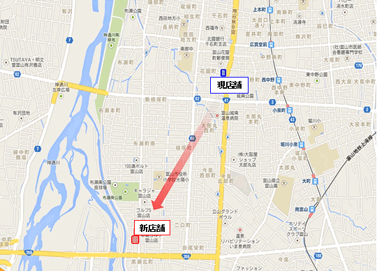 ドコモショップ富山店　周辺地図