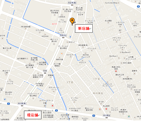 ドコモショップ富山山室店　周辺地図