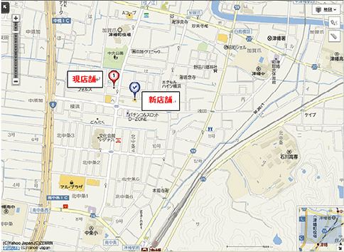 ドコモショップ津幡店　周辺地図