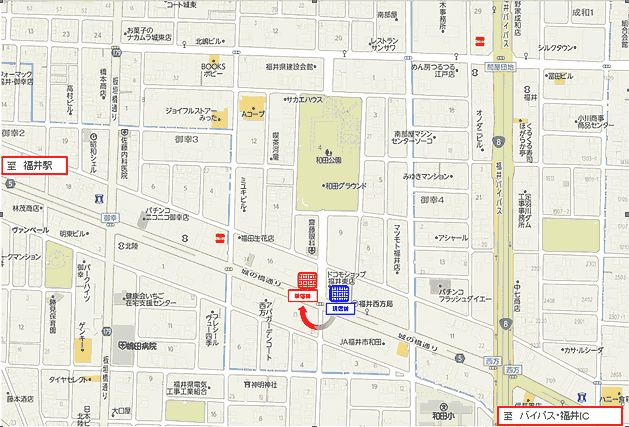 ドコモショップ福井東店　周辺地図