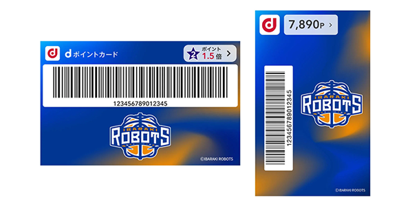 モバイルdポイントカード「茨城ロボッツ」きせかえデザイン クラブロゴVer.