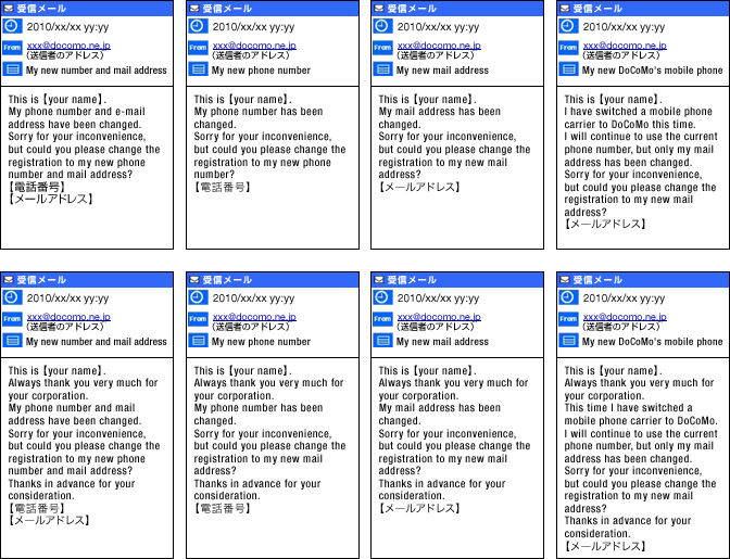 英語（8パターン）