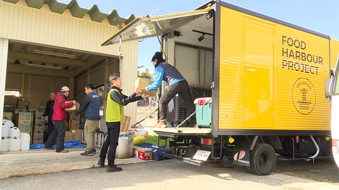 1月5日珠洲市での物資支援-PBV