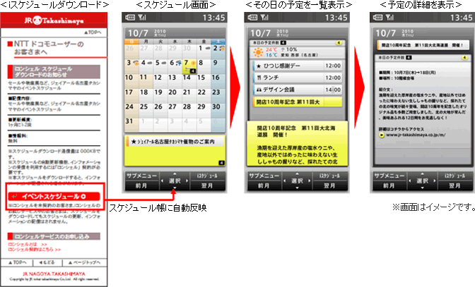 ご利用方法（iスケジュール）のイメージ