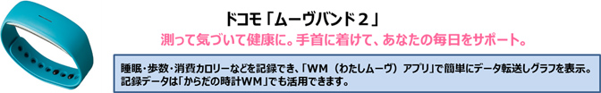 ドコモ「ムーヴバンド2」のイメージ