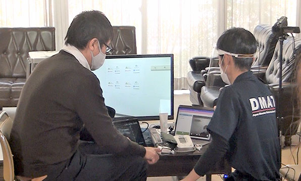写真:災害時問診(バイタルデータ)