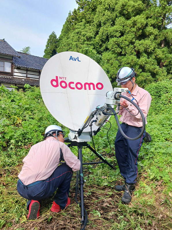 可搬型基地局を用いた復旧活動